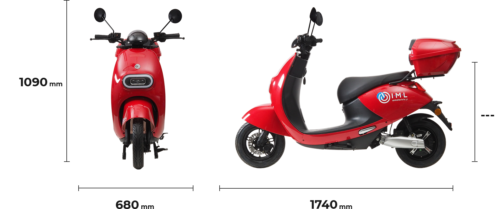 Wymiary skutera S3
