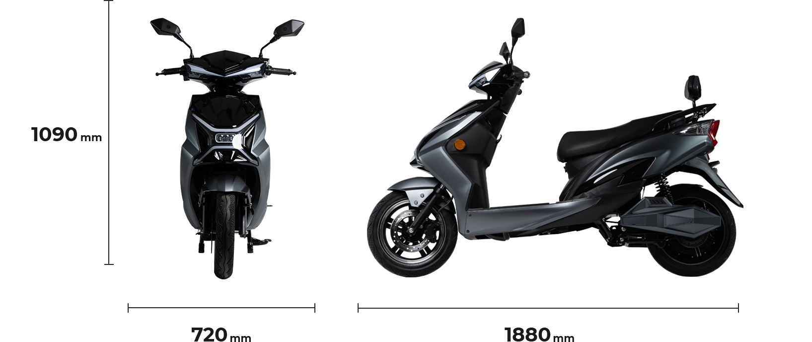 Wymiary skutera X1