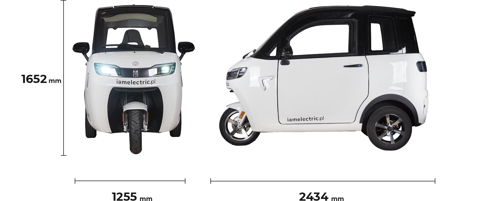 Wymiary motoroweru ARIEL