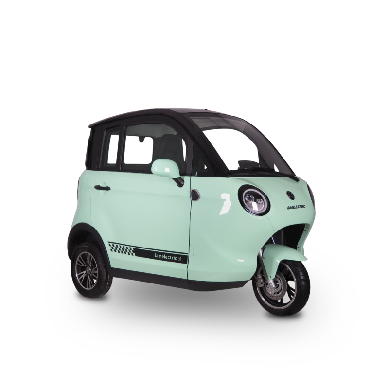 pojazd elektryczny z zabudowanym dachem dla seniora